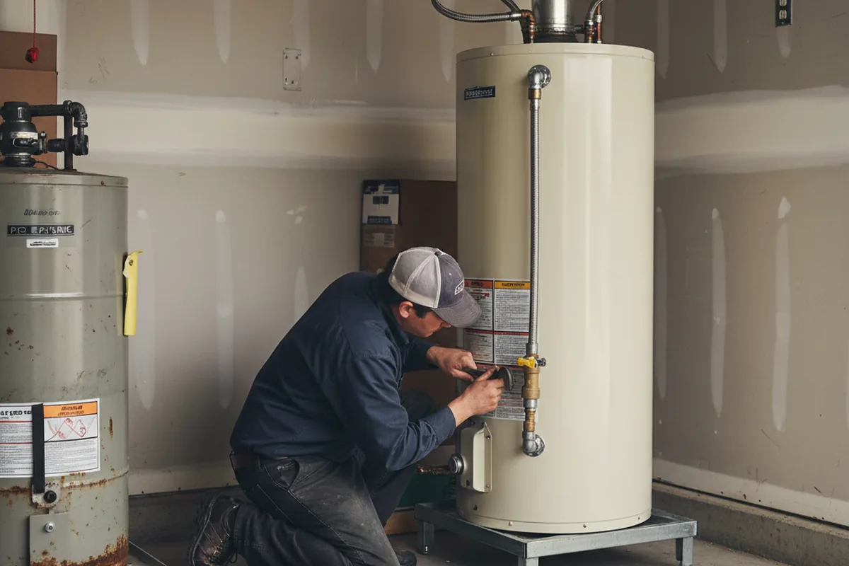 Water heater and shutoff valve replacement in Fountain